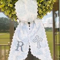 Cross Wreath Sash PREORDER