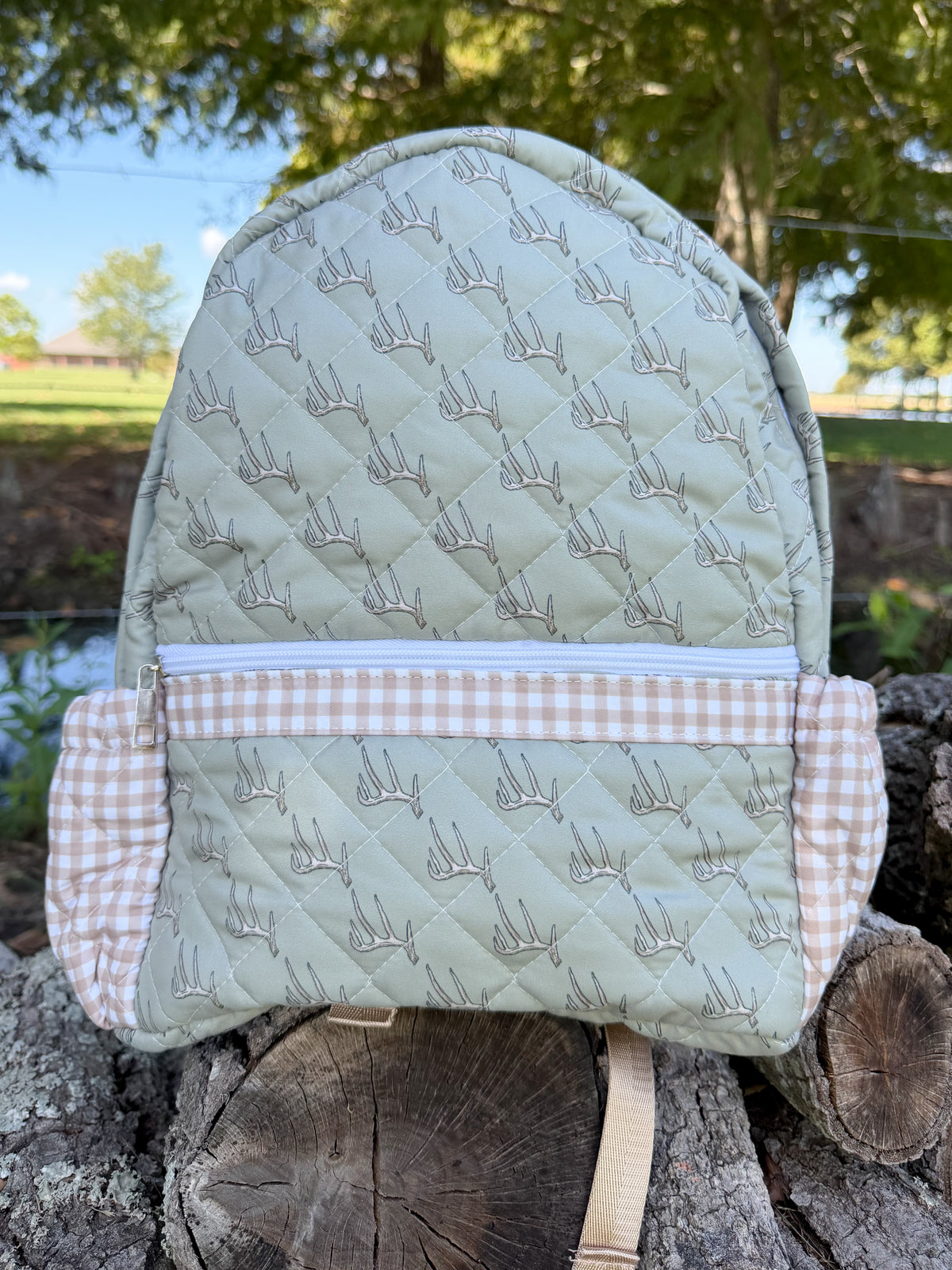 Deer Quilted Backpack