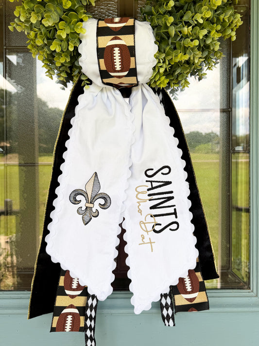 Who Dat Wreath Sash PREORDER
