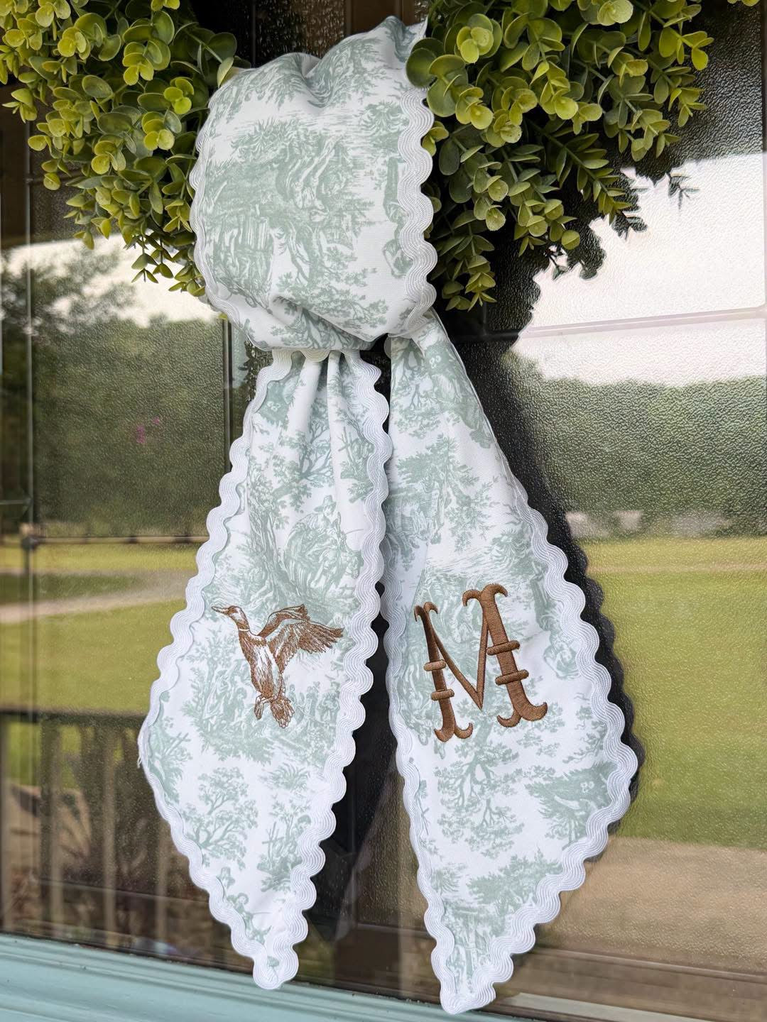 Flying Mallard Wreath Sash PREORDER