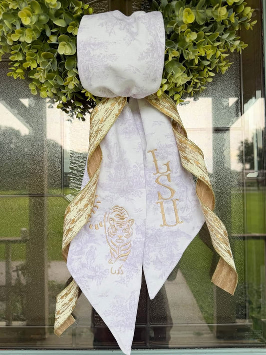 Toile Tigers Wreath Sash PREORDER