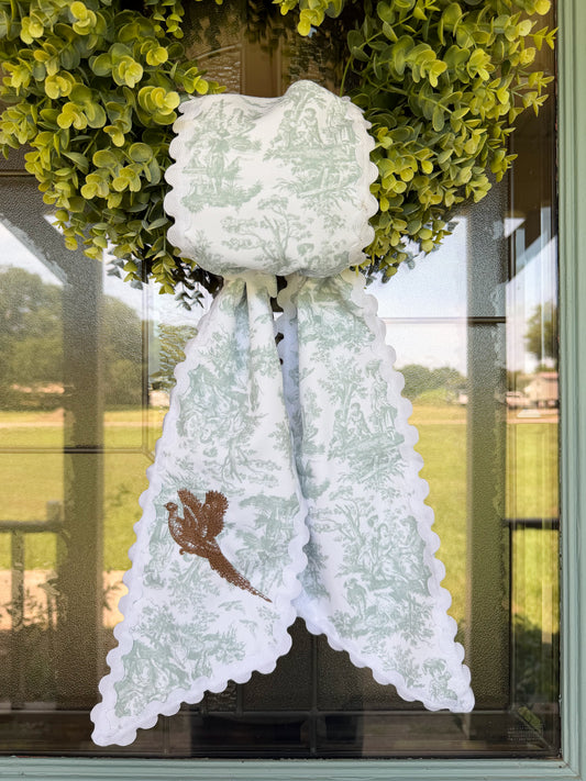 Pheasant Wreath Sash PREORDER