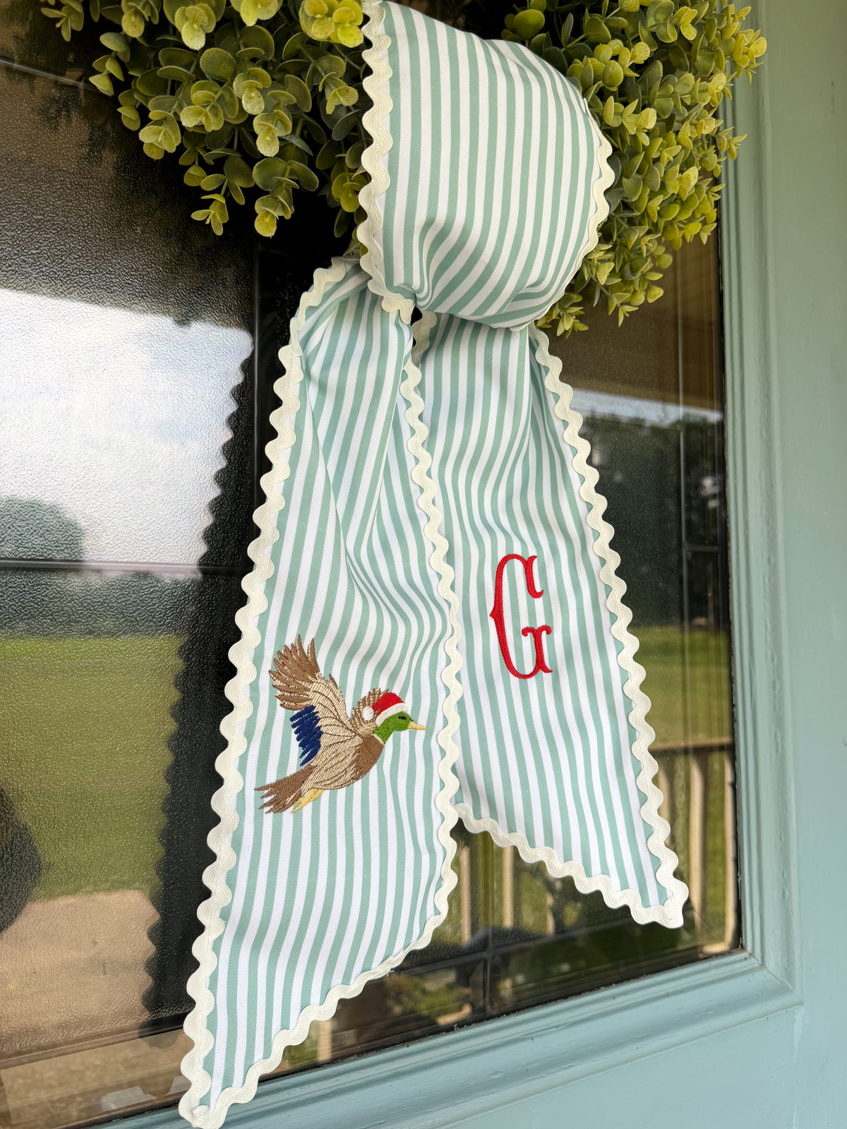 Santa Mallard Wreath Sash PREORDER