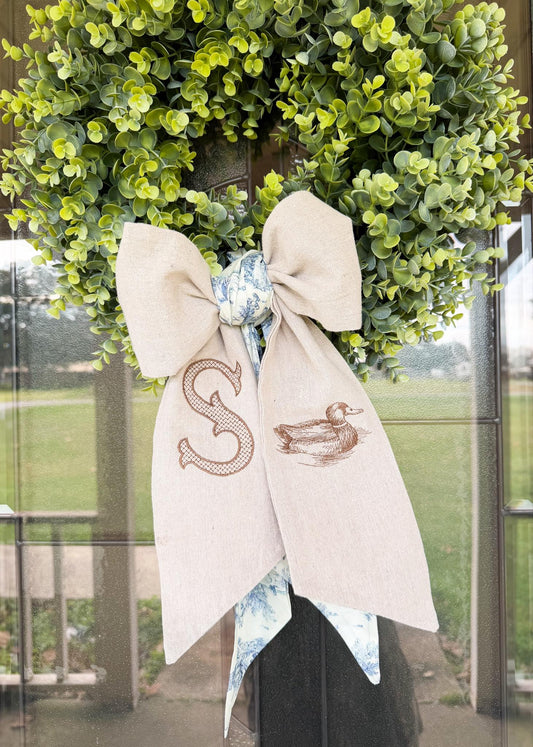 Sitting Mallard Wreath Sash PREORDER